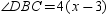 If m   , m   , and m   , find x . A) x = 8 B) x = 8.25 C) x = 8.5 D) x = 8.75