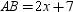 If   ,   , and   , find x .