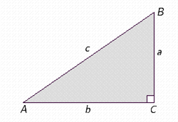 Use the right triangle in the illustration and the Pythagorean theorem to find the unknown side, rounded to two significant digits. a = 2.91 km, b = 3.62 km   Side c is __________ km.