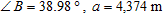 Solve the right triangle. Round your answer to the appropriate number of significant digits.     A)    B)    C)    D)    E)   