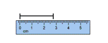 Use a metric ruler to measure the line segment. Give the result in millimeters, centimeters, and meters.   A)  28 mm B)  2.8 cm C)  1.4 cm D)  0.028 m E)  14 mm F)  0.014 m G)  0.05 m H)  5 cm