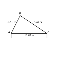 Find angles A and C in the roof in the illustration. Round your answers to the nearest tenth.   A)  ∠ A = 36.5°, ∠ C = 29.8° B)  ∠ A = 35.3°, ∠ C = 28.6° C)  ∠ A = 37.0°, ∠ C = 30.3° D)  ∠ A = 35.8°, ∠ C = 29.1° E)  ∠ A = 35.8°, ∠ C = 28.6°