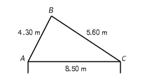 Find angles A and C in the roof in the illustration below. Round your answers to the nearest tenth.   ∠A = __________° ∠C = __________°