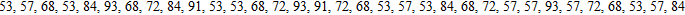 The following are scores from a mathematics test. Make a frequency distribution and use it to find the mean score. Please round your answer to the nearest tenth.   A)  Values Frequency 53       6 57       7 68       6 72       5 84       4 91       2 93       3 Mean score = 69.0 B)  Values Frequency 53       7 57       6 68       6 72       5 84       4 91       2 93       3 Mean score = 69.0 C)  Values Frequency 53       7 57       7 68       5 72       5 84       4 91       2 93       3 Mean score = 69 D)  Values Frequency 53       6 57       6 68       6 72       5 84       4 91       2 93       3 Mean score = 68.3 E)  Values Frequency 53       7 57       6 68       6 72       5 84       4 91       2 93       3 Mean score = 69.5