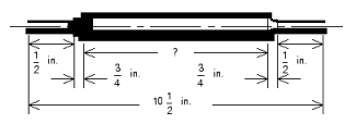  Find the missing dimension of the shaft in the illustration.   A)   8 \frac { 1 } { 4 }  in. B)   8 \frac { 1 } { 2 }  in. C)   7 \frac { 1 } { 4 }  in. D)   7  in. E)  8 in. 