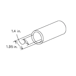 Find the wall thickness of the pipe in the illustration.   A)  0.305 in. B)  0,165 in. C)  0,325 in. D)  0,205 in. E)  0,275 in.