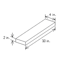  A CAD drawing shows a bar 2 inches thick, by 4 inches wide, by 30 inches in length, ready to be cut into smaller pieces. Each saw cut wastes  \frac { 1 } { 3 }  of an inch of the bar. How many  3 \frac { 1 } { 3 }  inch pieces can be cut?   A)   8  pieces B)   6  pieces C)   9  pieces D)   14  pieces E)   7  pieces 