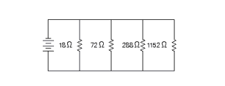 Find the total resistance in the parallel circuit.  
