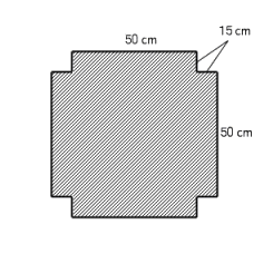 Find the area of the figure.   A)  2,500 cm <sup>2</sup> B)  6,400 cm <sup>2</sup> C)  5,500 cm <sup>2</sup> D)  5,950 cm <sup>2</sup> E)  1,600 cm <sup>2</sup>