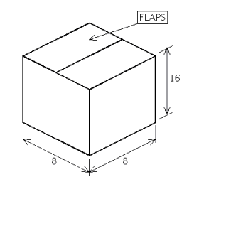  A trophy company needs a shipping box for a trophy 16  high and 8  square base. The box company is drawing the die to cut the cardboard for this box that allows  1 ^ { \prime \prime }  for packing and  1 ^ { \prime \prime }  for a glue edge. How large a sheet of cardboard is needed to make one box?     A)  35 in. by 24 in. B)  64 in. by 23 in. C)  70 in. by 23 in. D)  33 in. by 24 in. E)  64 in. by 24 in. 