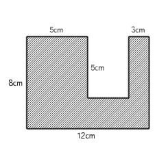 Find the area of the figure.   __________ cm <sup>2</sup>