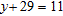 Solve the equation and check. y = __________