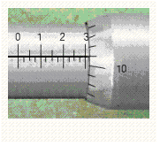 Read the measurement shown on the U.S. micrometer.   A)  0.321 in. B)  0.3011 in. C)  0.311 in. D)  1.31 in. E)  1.211 in.