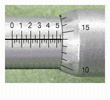 Read the measurement shown on the U.S. micrometer.   __________ in.