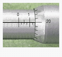 Read the measurements shown on the U.S. micrometer.   __________ in.
