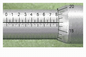 Read the measurement shown on the U.S. micrometer.   __________ in.