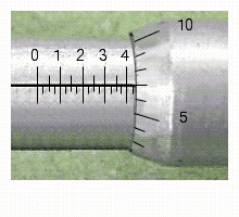 Read the measurement shown on the U.S. micrometer.   __________ in.