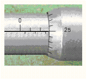 Read the measurement shown on the metric micrometer.   A)  7.5 mm B)  5 mm C)  2.75 mm D)  5.25 mm E)  2.525 mm