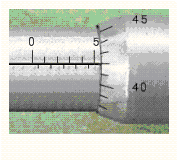 Read the measurement shown on the metric micrometer.   A)  54.2 mm B)  5.42 mm C)  0.542 mm D)  1.92 mm E)  10.42 mm