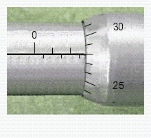 Read the measurement shown on the metric micrometer.   __________ mm
