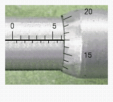 Read the measurement shown on the metric micrometer.   __________ mm