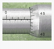 Read the measurement shown on the metric micrometer.   __________ mm