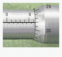 Read the measurement shown on the metric micrometer.   __________ mm