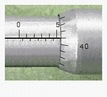 Read the measurement shown on the metric micrometer.   __________ mm