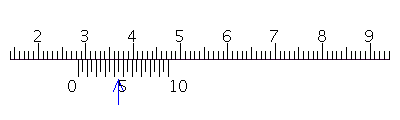 Read the measurement shown on each vernier caliper.   __________ mm