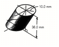 Find the volume of the cylinder.   A)  5,650 mm <sup>3</sup> B)  81,400 mm <sup>3</sup> C)  22,600 mm <sup>3</sup> D)  11,300 mm <sup>3</sup> E)  283,000 mm <sup>3</sup>