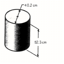 Find the lateral surface area and the total surface area of the right circular cylinder shown in the illustration.   A)  The lateral surface area is 6,610 cm <sup>2</sup>, The total surface area is 9,140 cm <sup>2</sup>. B)  The lateral surface area is 13,200 cm <sup>2</sup>, The total surface area is 18,300 cm <sup>2</sup>. C)  The lateral surface area is 3,310 cm <sup>2</sup>, The total surface area is 9,140 cm <sup>2</sup>. D)  The lateral surface area is 6,610 cm <sup>2</sup>, The total surface area is 18,300 cm <sup>2</sup>. E)  The lateral surface area is 3,310 cm <sup>2</sup>, The total surface area is 18,300 cm <sup>2</sup>.