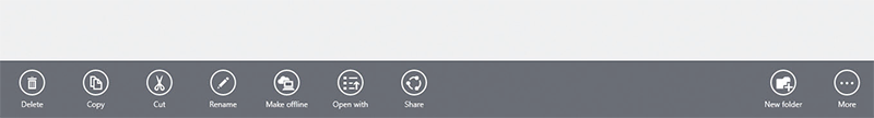 The accompanying figure illustrates options for working with files on the ____________________.