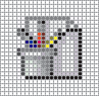   In the associated figure, each colored dot is called a(n)  ____. A)  pixel B)  bit C)  byte D)  analog