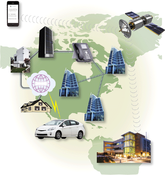   As shown in the accompanying figure, what is the term for a network that covers a large geographic area, such as a city, country, or the world, using a variety of wired and wireless transmission media? A)  local area network (LAN)  B)  metropolitan area network (MAN)  C)  wide area network (WAN)  D)  variable area network (VAN) 