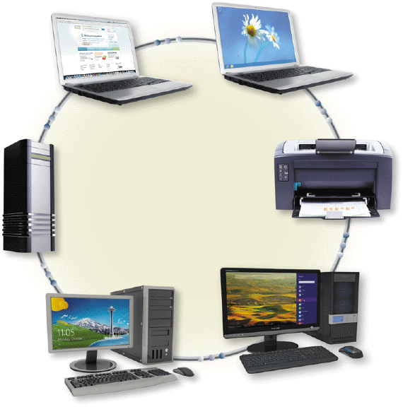    Define network topology, and discuss the most common types of topologies. Define which type of topology is in use in the accompanying figure.