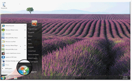   Which of the following is a small symbol displayed on the screen (as shown in the accompanying figure)  that moves as a user moves the mouse? A)  menu B)  button C)  icon D)  pointer