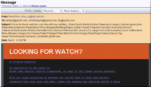 <strong> As shown in the accompanying figure, which of the following is an unsolicited e-mail message or newsgroup posting sent to many recipients or newsgroups at once?</strong> A) Hash B) Spam C) Worm D) Spike