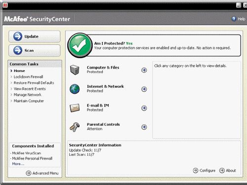   A program, like the one in the accompanying figure, scans for programs that attempt to modify the boot program, the operating system, and other programs that normally are read from but not modified.