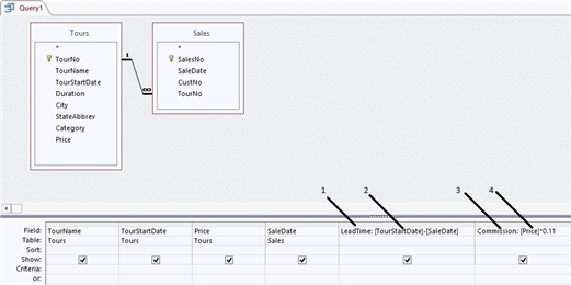   How many calculated fields are shown in the accompanying figure? A)  1 B)  2 C)  3 D)  4