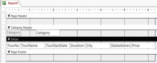   In the accompanying figure, how many controls are in the Category Header section? A)  1 B)  2 C)  7 D)  8