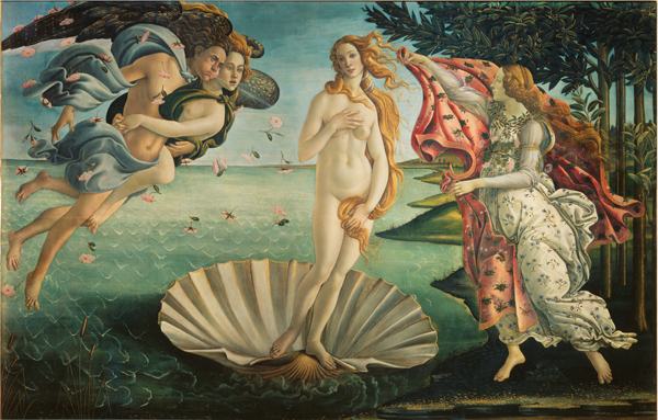  Which statement is correct about Botticelli's The Birth of Venus ? A) The painting reflects the rebirth of the pagan cults in the Renaissance. B) The depiction of Venus reflects the ideals of early Italian Renaissance. C) The painting indicates that the Catholic Church saw antiquity as a tool for teaching church doctrine. D) The emperor, Marcus Aurelius, was the patron.