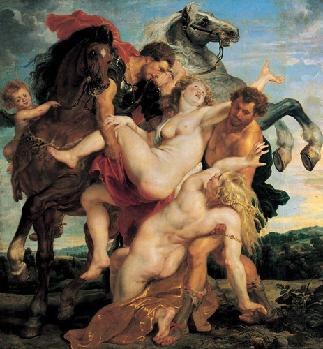 <strong> How would the voluptuous, fleshy women of Peter Paul Ruben's Abduction of the Daughters of Leucippus have been viewed by their original audience?</strong> A)As the ideal of feminine beauty B)As a continuation of the medieval idea that the human body was abject C)As rendering a classical form for its classical subject matter D)As a caricature
