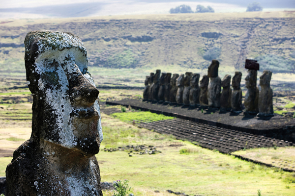 ​   Which of the following terms for describing sculpture can be applied to the Monumental Heads of Easter Island? A) Relief B) Cire perdue C) Kinetic D) Freestanding