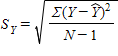 <strong>The standard error of estimate is given by</strong> A) B) C) D) none of the above