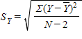 <strong>The standard error of estimate is given by</strong> A) B) C) D) none of the above