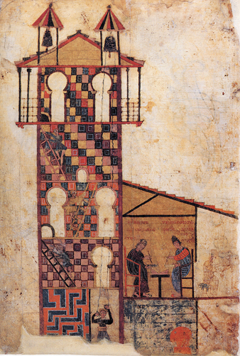 ​   Which component of a monastic building complex is depicted in this image? A)  Cloister B)  Scriptorium C)  Refectory D)  Oratory