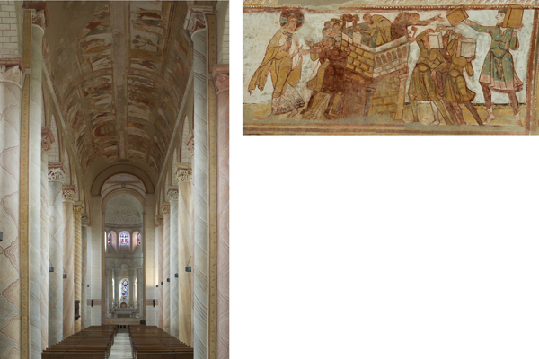 <strong> What is the name of this church?</strong> A) San Miniato al Monte B) Santa María de Mur C) Speyer Cathedral D) Saint-Savin-sur-Gartempe
