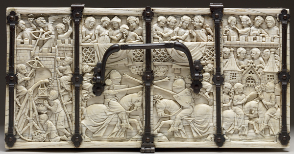 ​   What was the original function of this object? A)  Reliquary B)  Gun case C)  Jewelry casket D)  Parchment box
