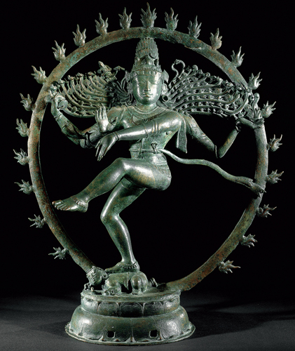 <strong> This bronze statuette represents which Hindu god?</strong> A) Harihara B) Shiva Nataraja C) Avatar of Vishnu D) Mahadevi