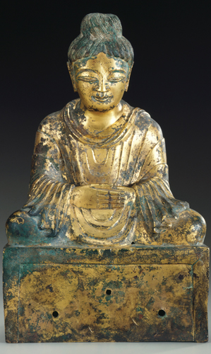<strong> What is the date of the Shakyamuni Buddha, the earliest precisely datable Chinese image of the Buddha?</strong> A) Tang dynasty B) Six Dynasties C) Qin dynasty D) Liao dynasty